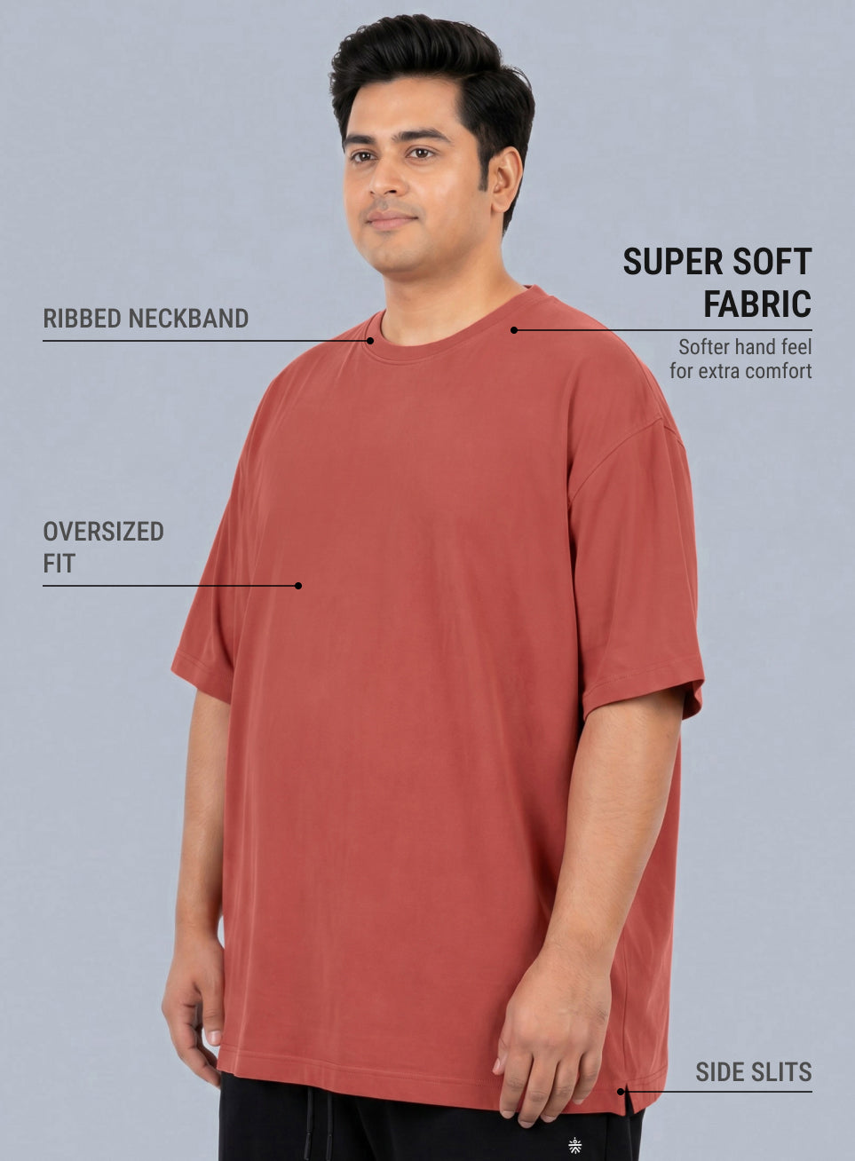 Men's Rust One More Rep Graphic Plus Size Oversized Fit T-shirt