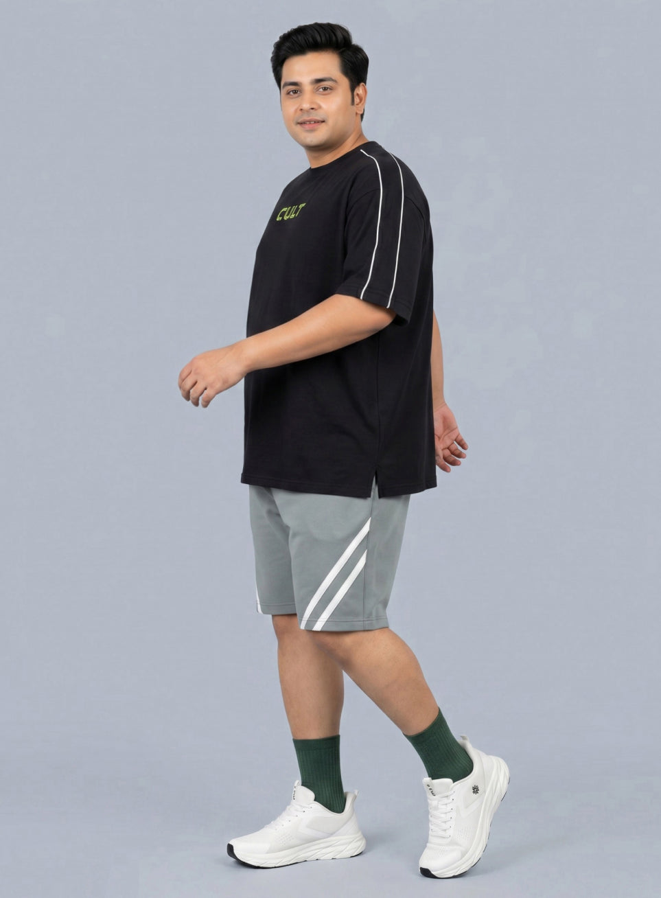 Men's Black Cult Brand Carrier Plus size Oversized Fit T-shirt