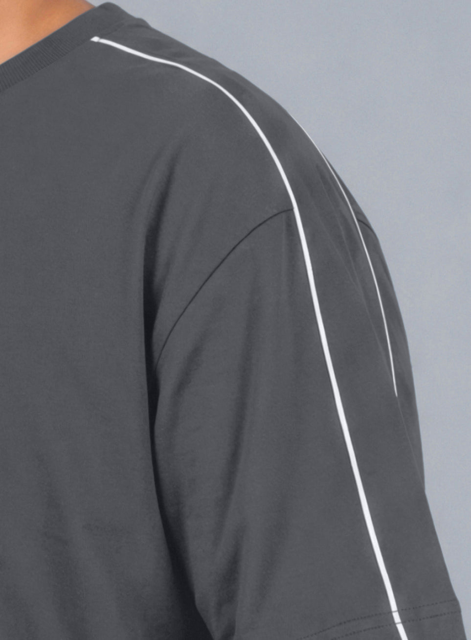 Men's Dark Grey Cult Brand Carrier Plus Size Oversized Fit T-shirt