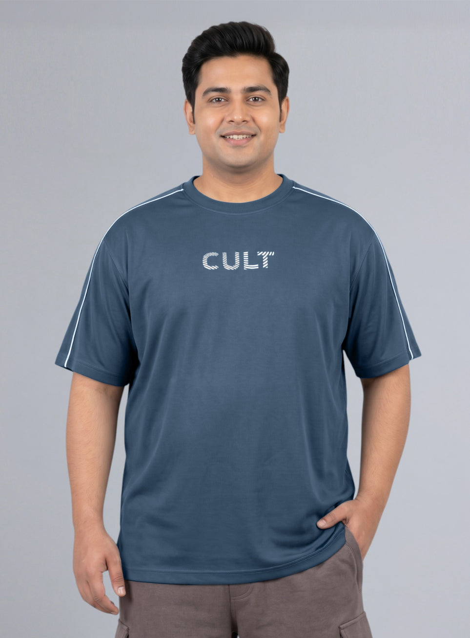 Men's Blue Cult Brand Carrier Plus Size Oversized Fit T-shirt