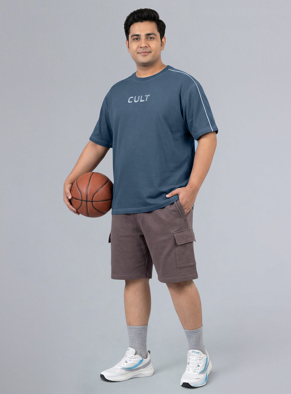 Men's Blue Cult Brand Carrier Plus Size Oversized Fit T-shirt