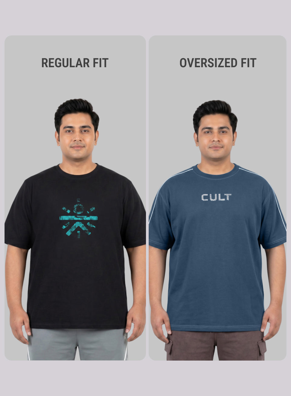 Men's Blue Cult Brand Carrier Plus Size Oversized Fit T-shirt