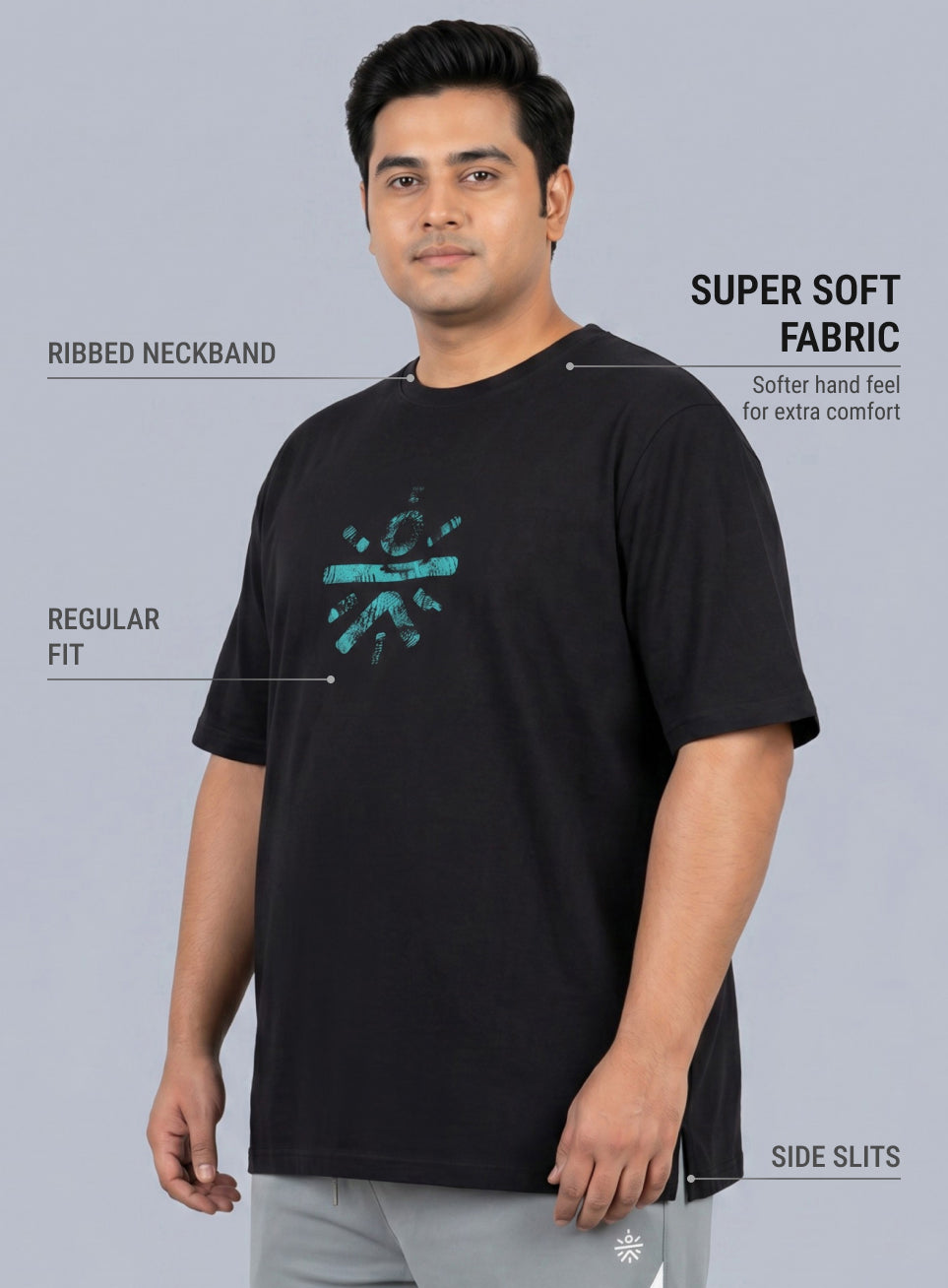Men's Black Cult Brand Carrier Plus Size T-shirt