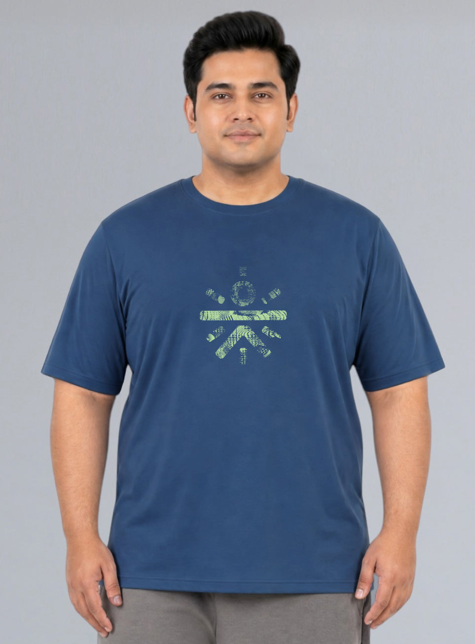 Men's Blue Cult Brand Carrier Plus Size T-shirt