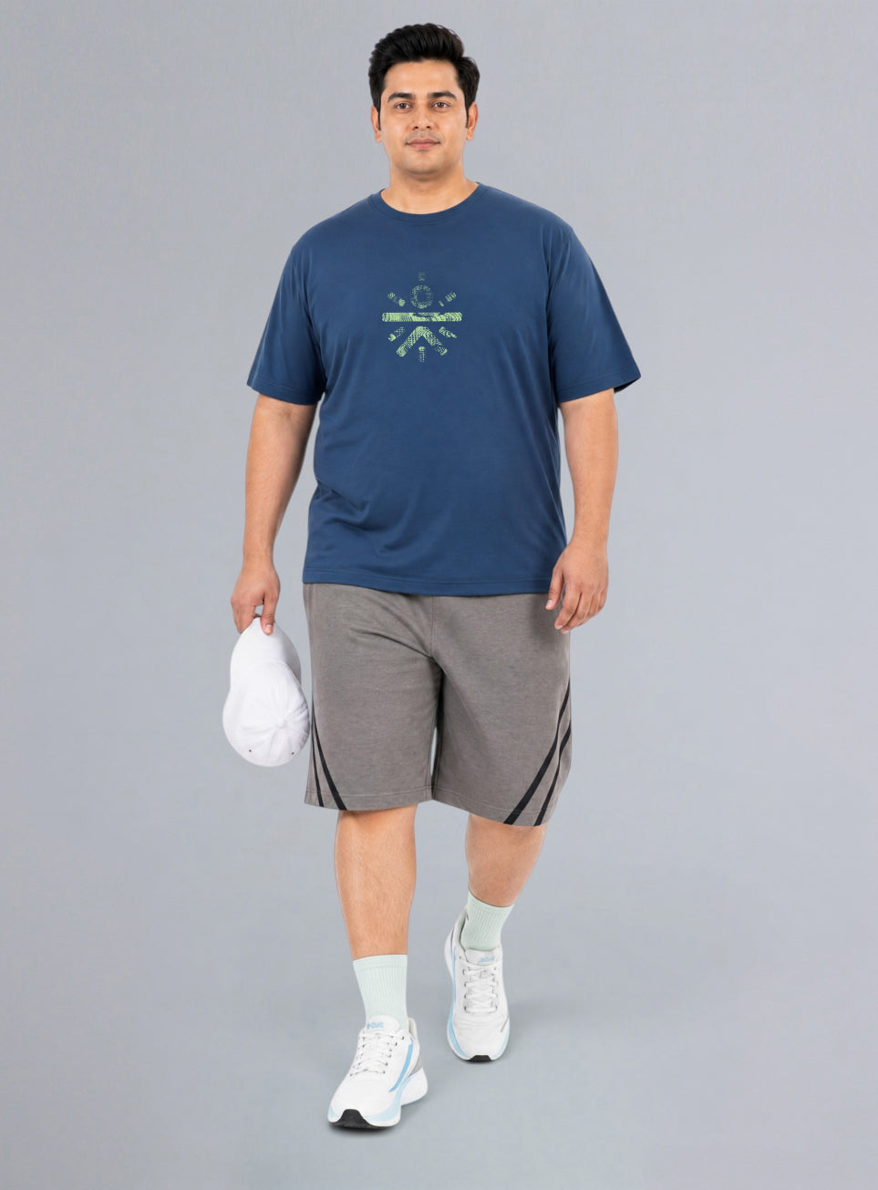 Men's Blue Cult Brand Carrier Plus Size T-shirt
