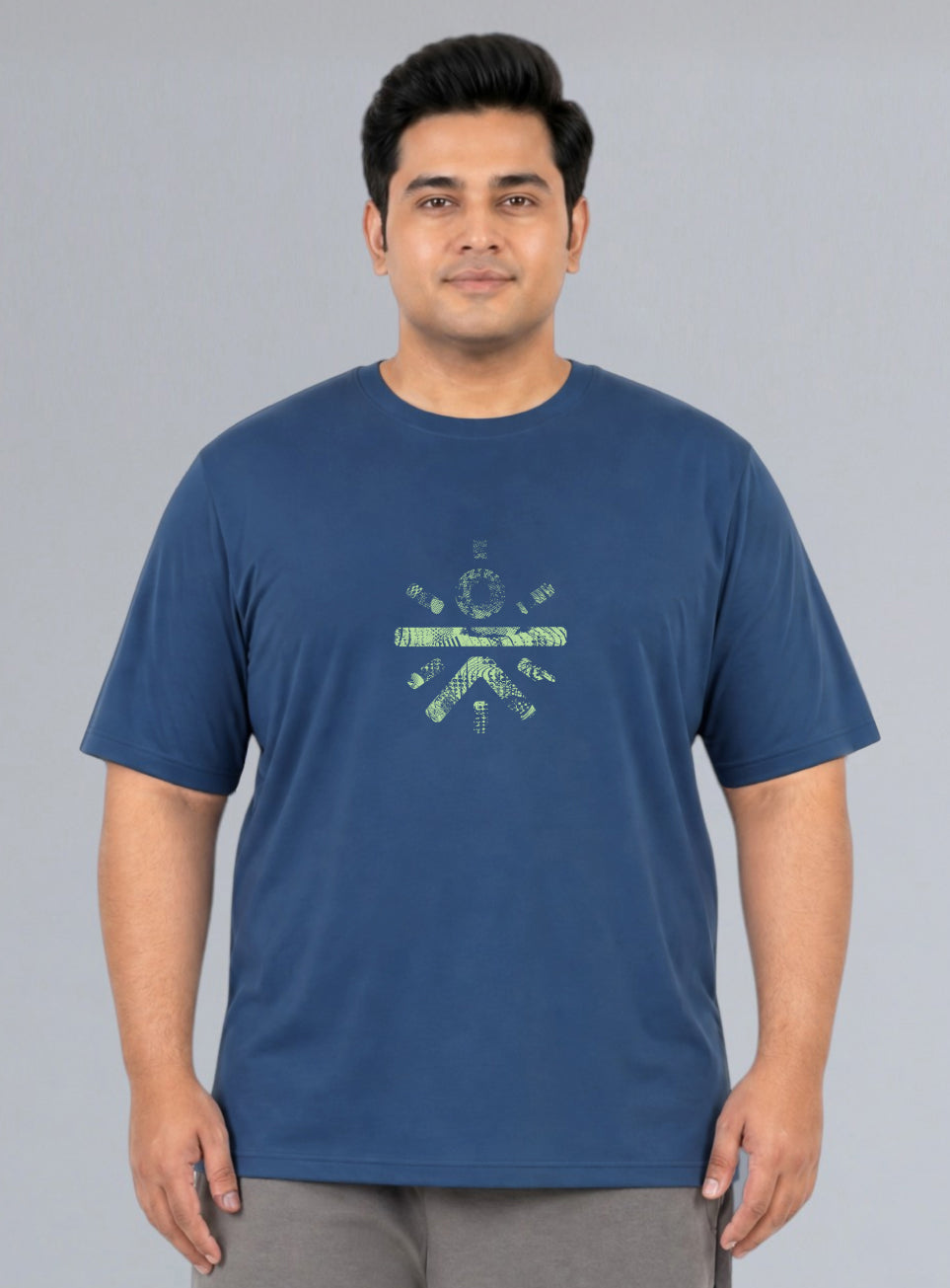 Men's Blue Cult Brand Carrier Plus Size T-shirt