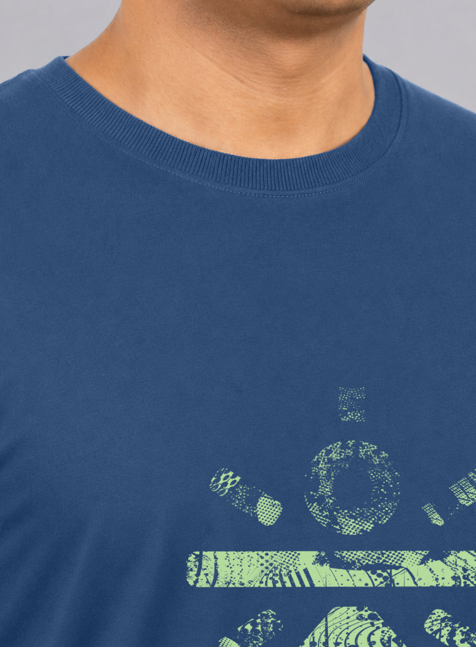Men's Blue Cult Brand Carrier Plus Size T-shirt