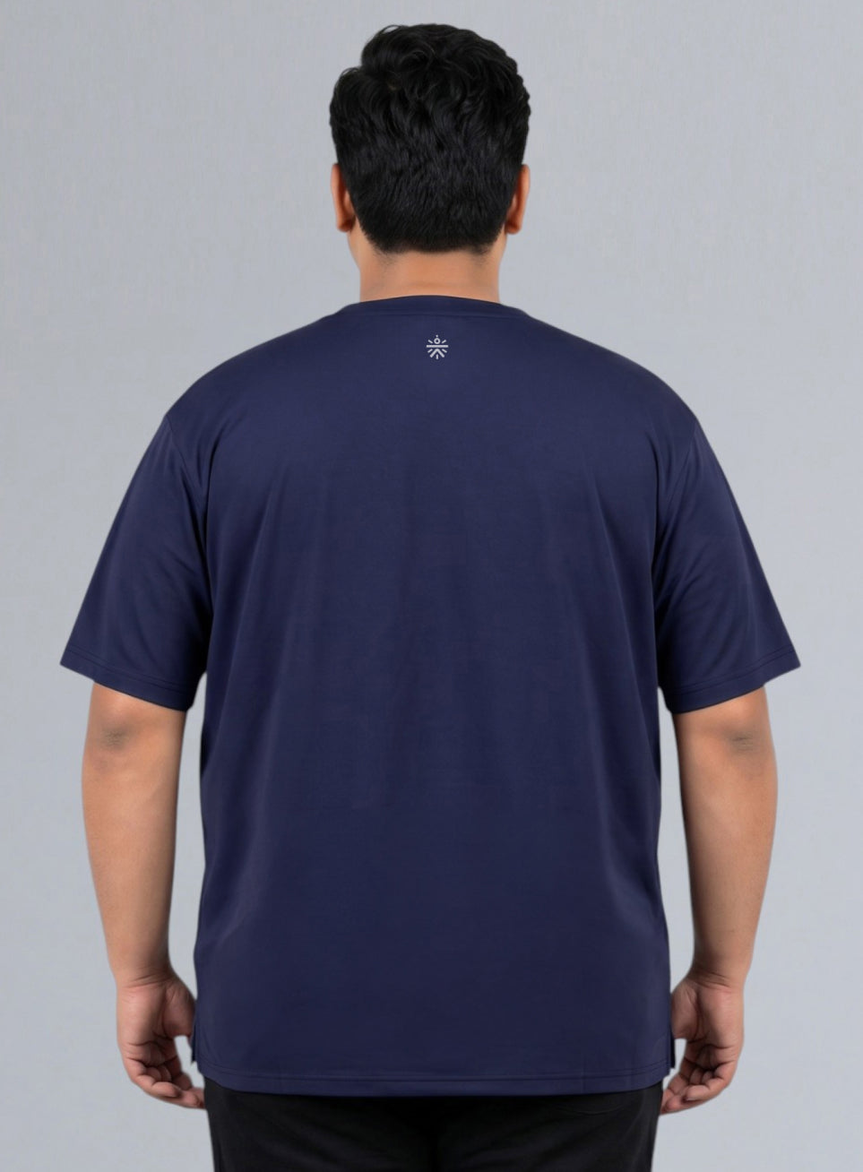 Men's Navy Cult Branding Graphic Plus Size Relaxed T-shirt