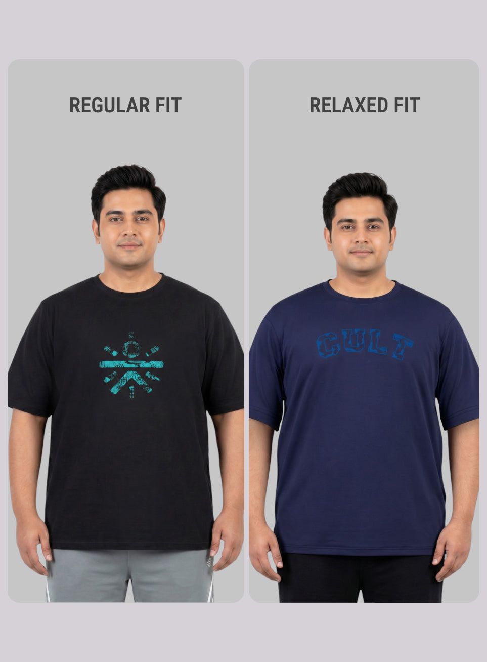Men's Navy Cult Branding Graphic Plus Size Relaxed T-shirt