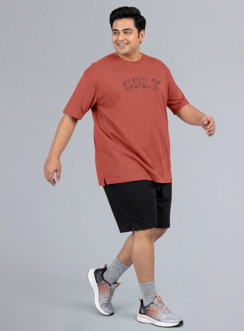 Men's Rust Cult Branding Graphic Plus Size Relaxed T-shirt