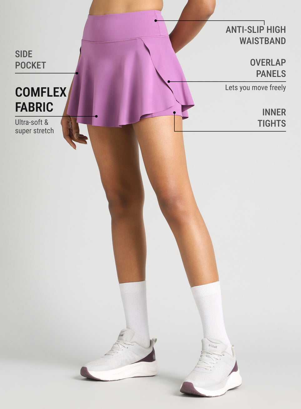 Women's Purple True Performance Sculpted COMFlex Skorts