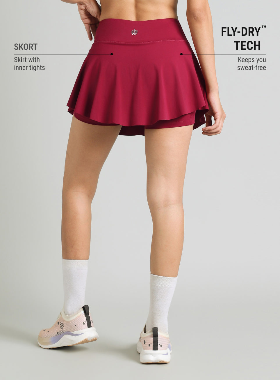 Women's Burgundy True Performance Sculpted COMFlex Skorts