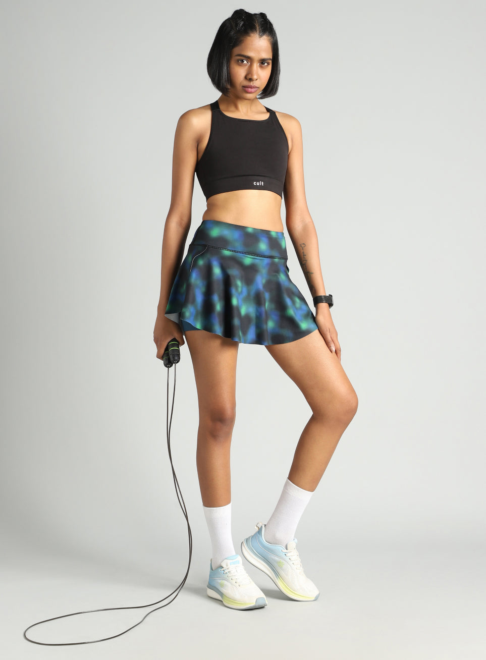 Women's Blue Printed True Performance COMFlex Skorts