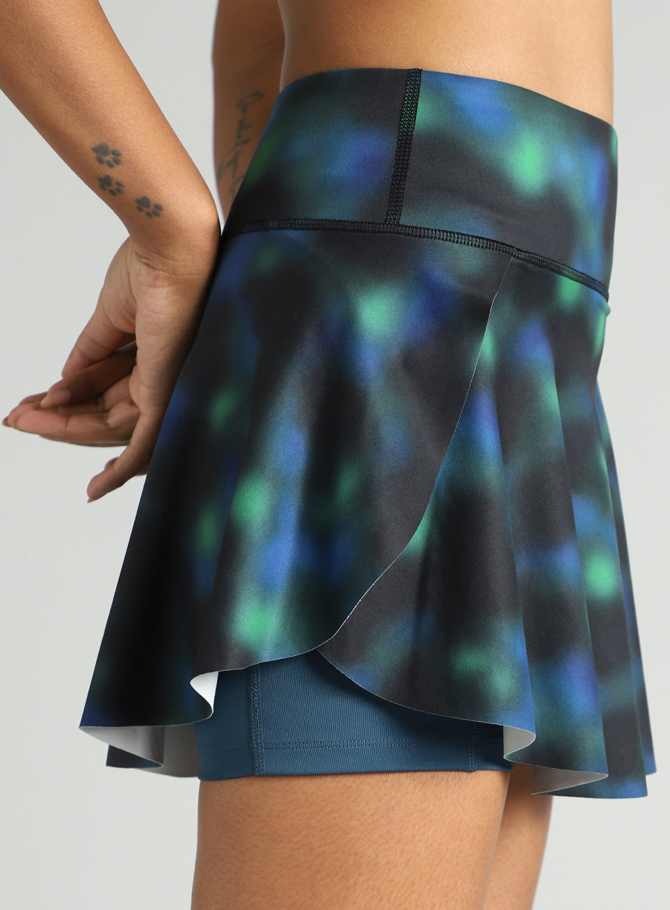 Women's Blue Printed True Performance COMFlex Skorts