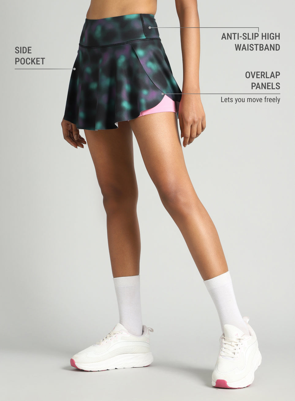 Women's Pink Printed True Performance COMFlex Skorts