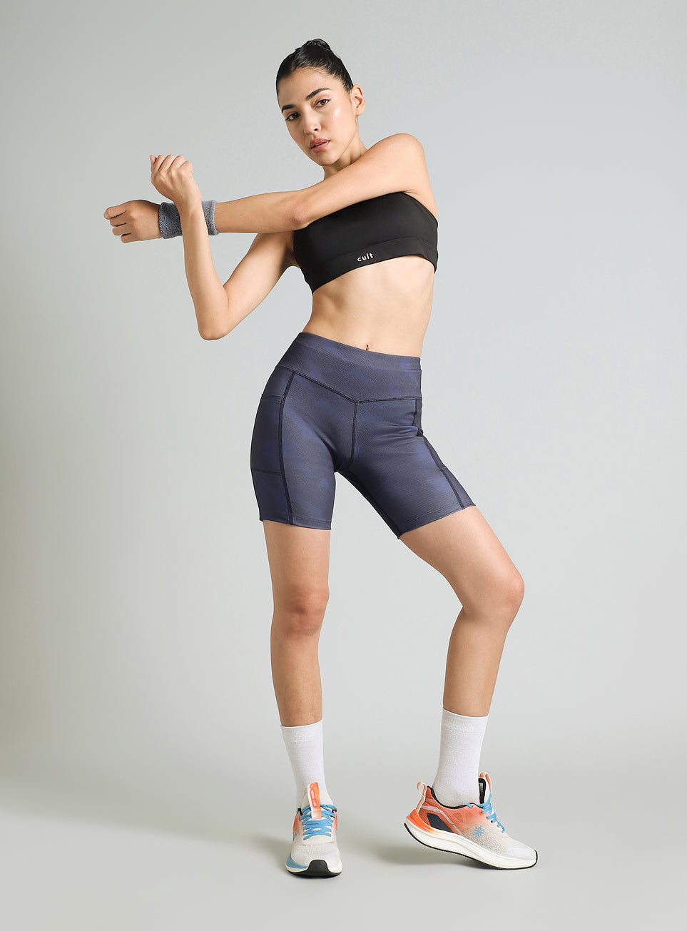 Women's Blue Urban Camo COMFlex Cycling Shorts