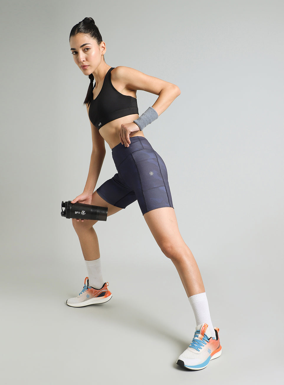 Women's Blue Urban Camo COMFlex Cycling Shorts