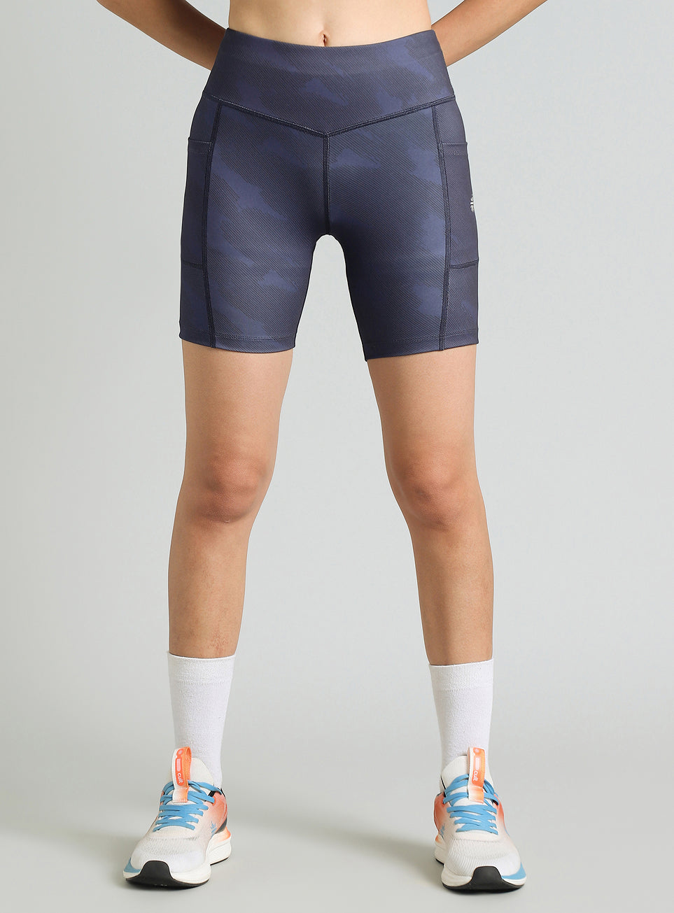 Women's Blue Urban Camo COMFlex Cycling Shorts