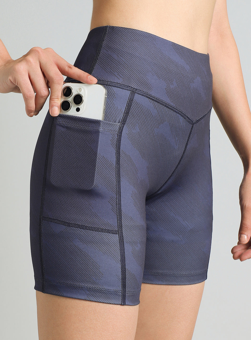 Women's Blue Urban Camo COMFlex Cycling Shorts