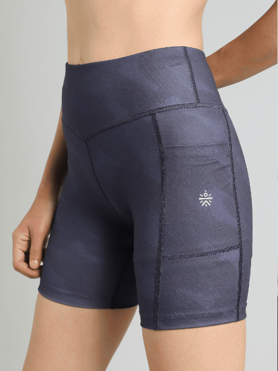 Women's Blue Urban Camo COMFlex Cycling Shorts