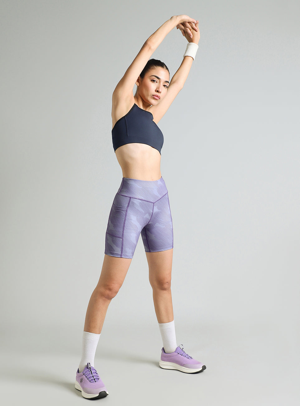 Women's Purple Urban Camo COMFlex Cycling Shorts