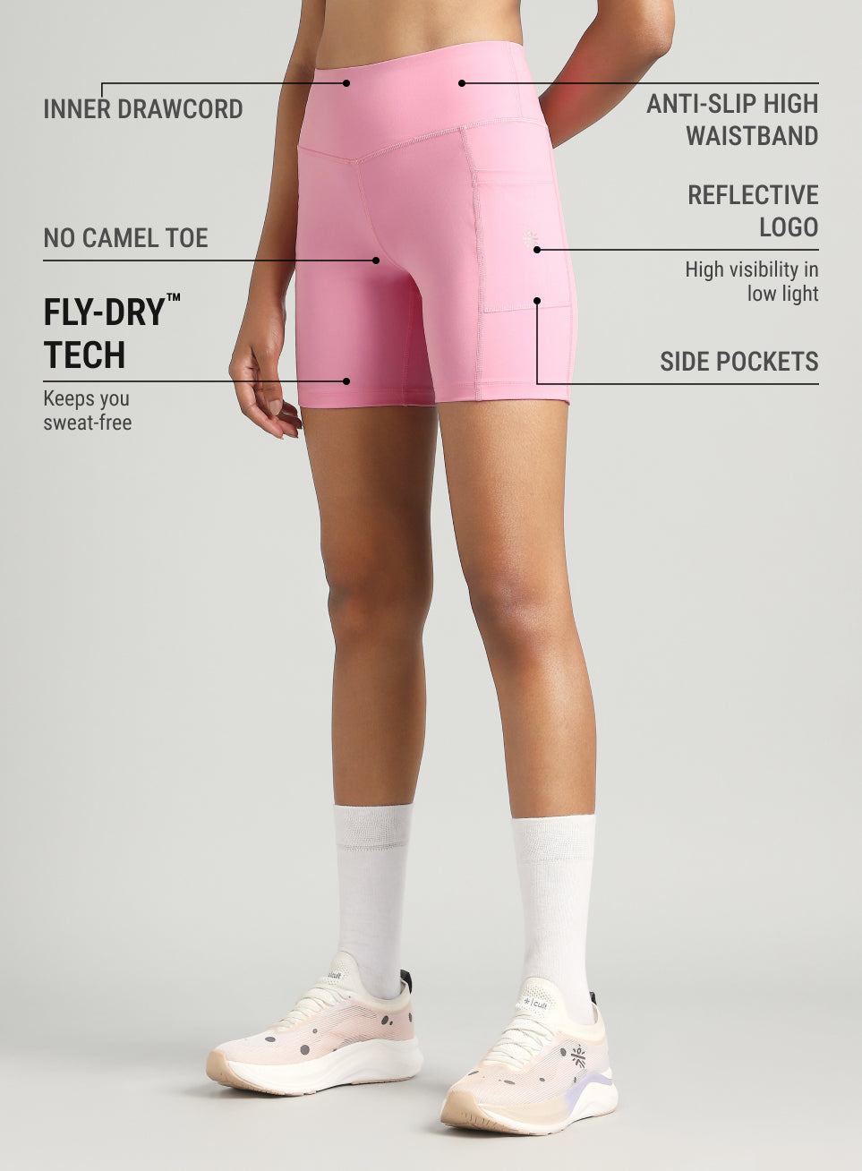 Women's Pink COMFlex Cycling Shorts