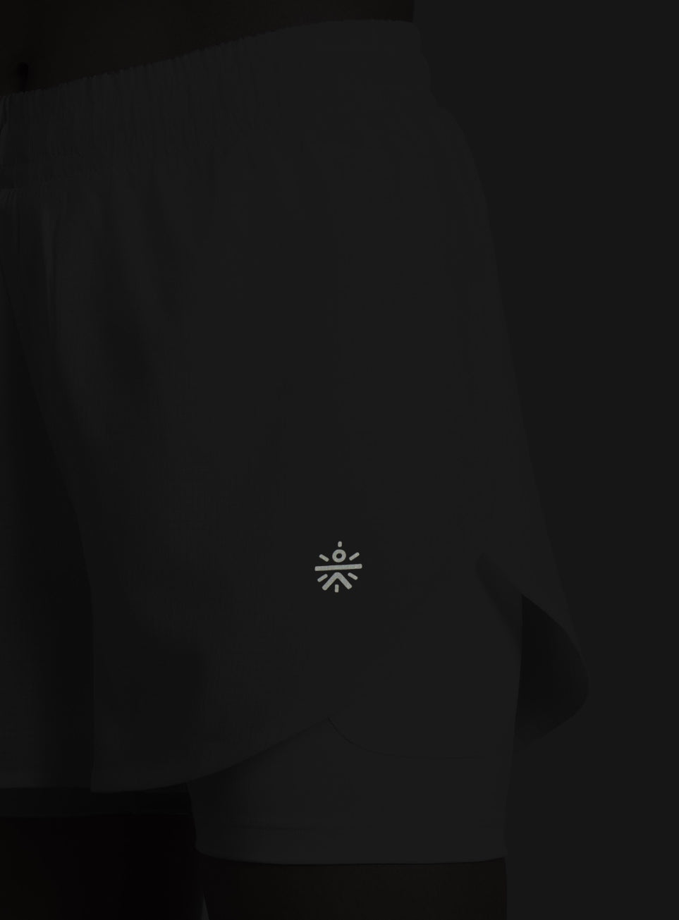 Women's White Cult Zero Strider Shorts with Inner Shorts