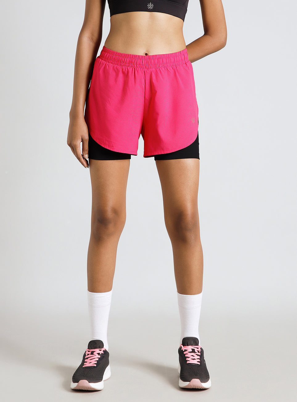 Women's Pink CULT ZERO Ultra Marathon Shorts with In-Built Tights