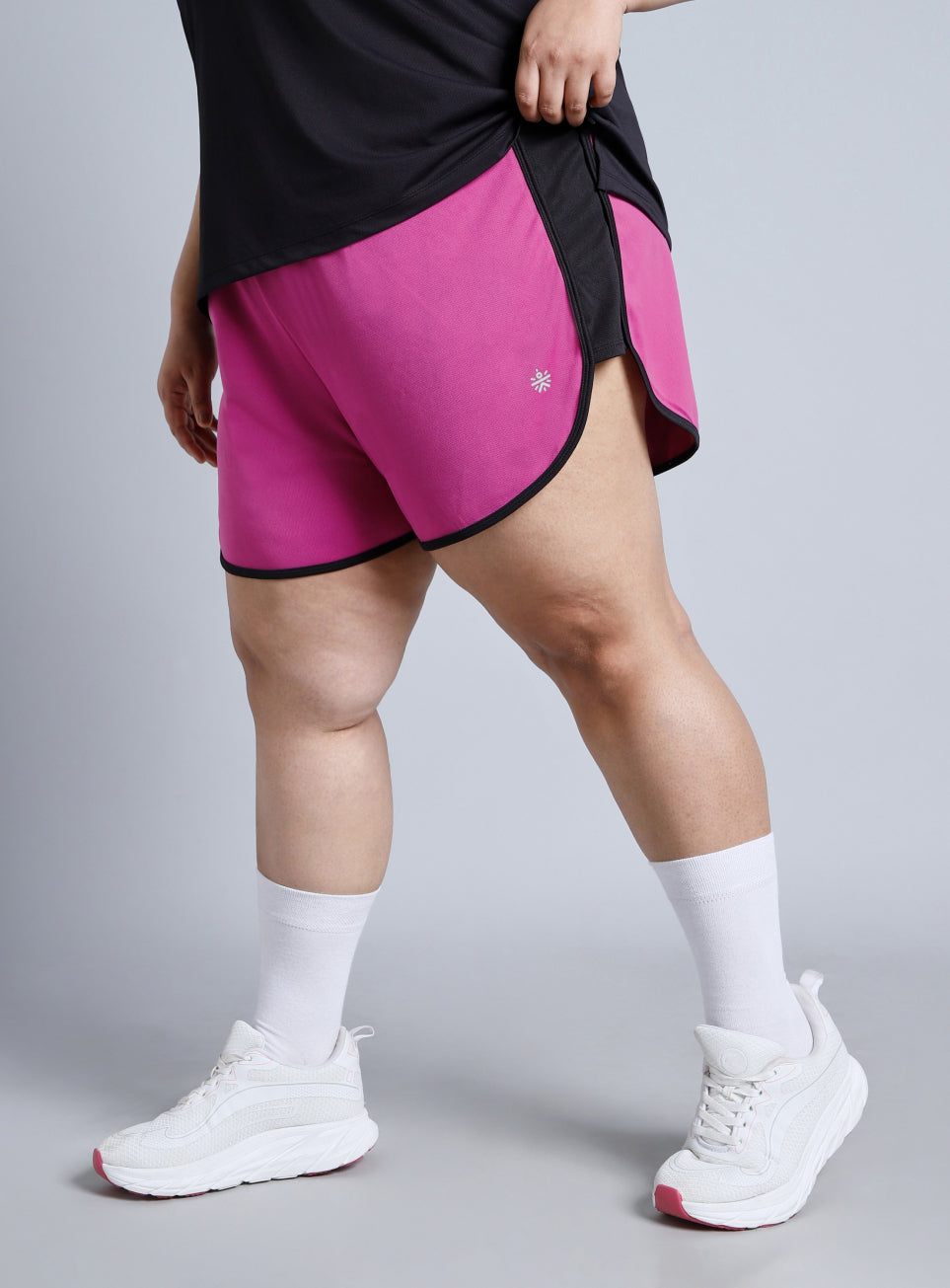 Women's Pink Power Active Plus Size Shorts