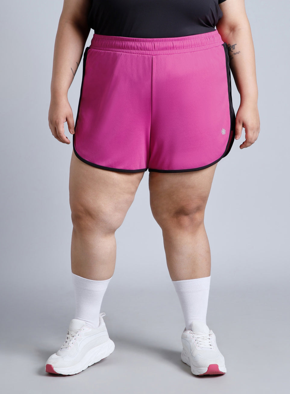 Women's Pink Power Active Plus Size Shorts