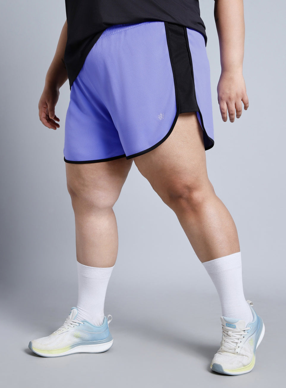 Women's Blue Power Active Plus Size Shorts