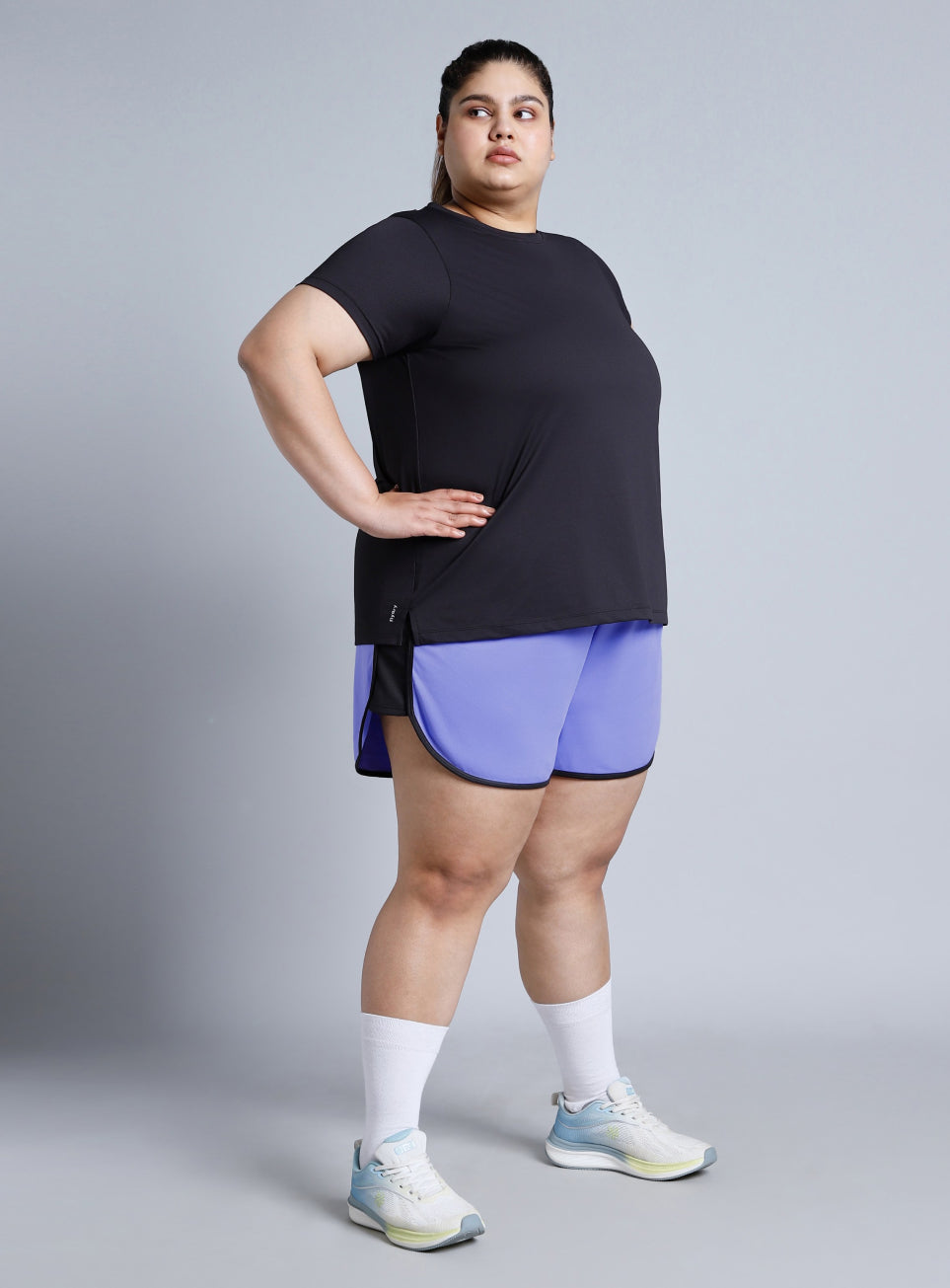 Women's Blue Power Active Plus Size Shorts