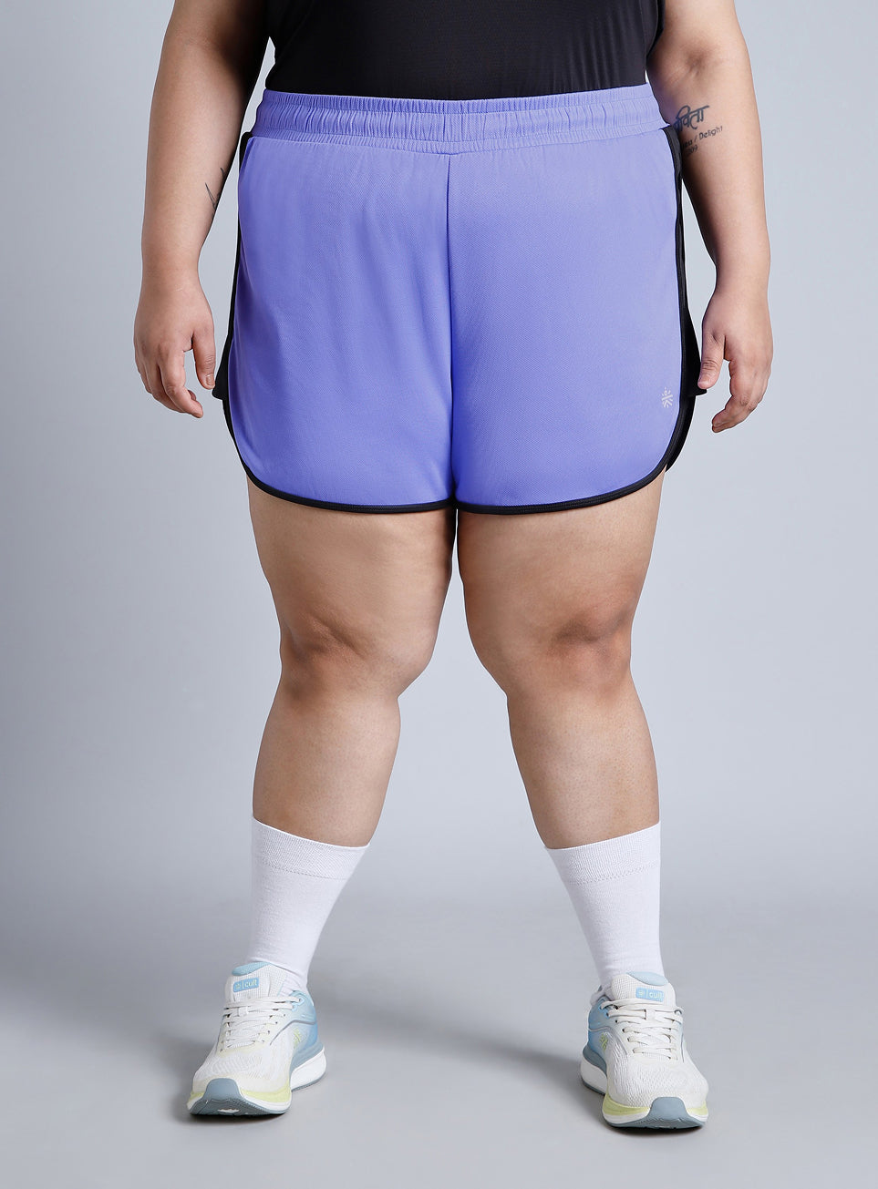 Women's Blue Power Active Plus Size Shorts