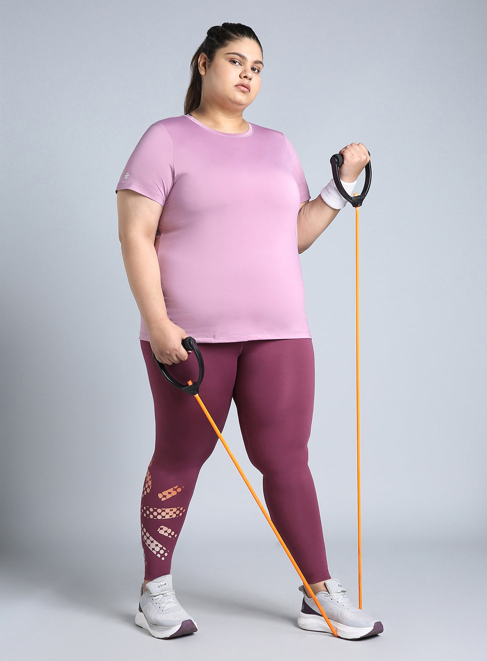Women's Purple Plus Size Back Vent Training Tee