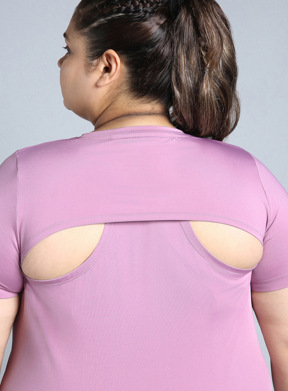 Women's Purple Plus Size Back Vent Training Tee