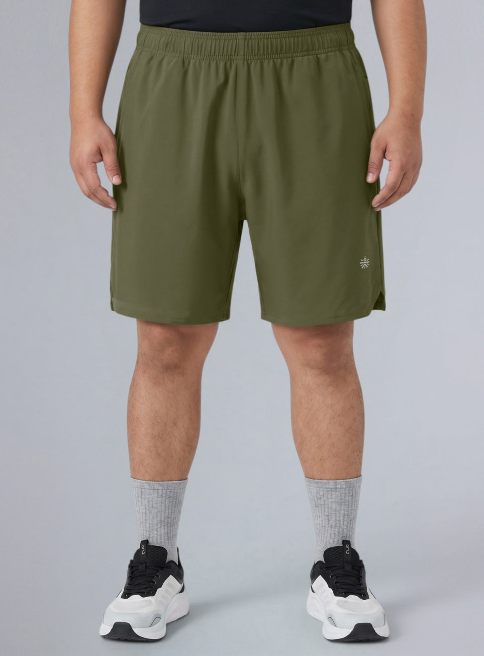 Men's Olive Runner's Essential Plus Size Shorts