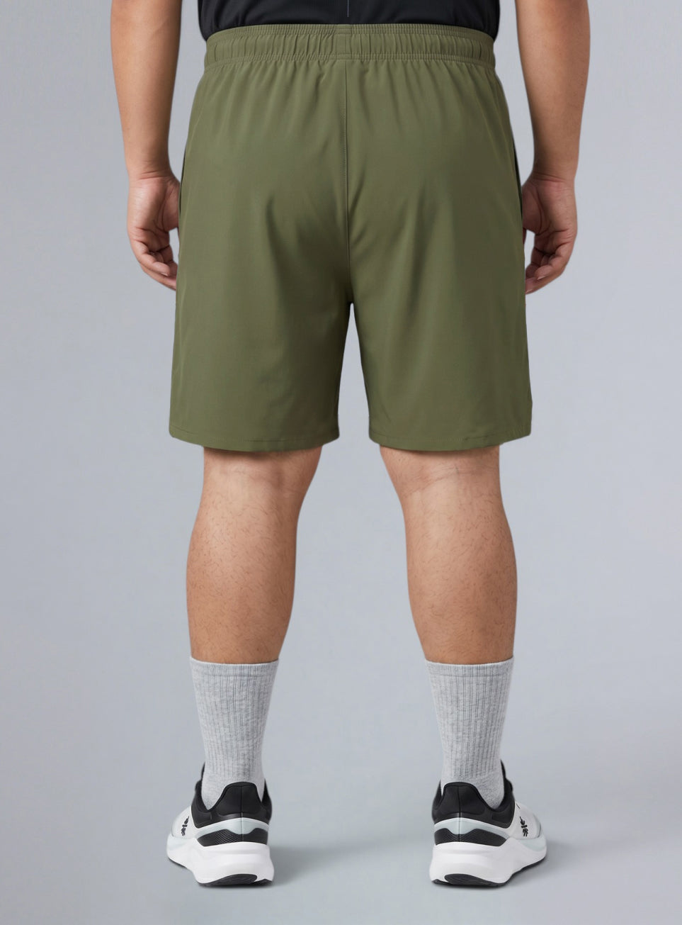 Men's Olive Runner's Essential Plus Size Shorts
