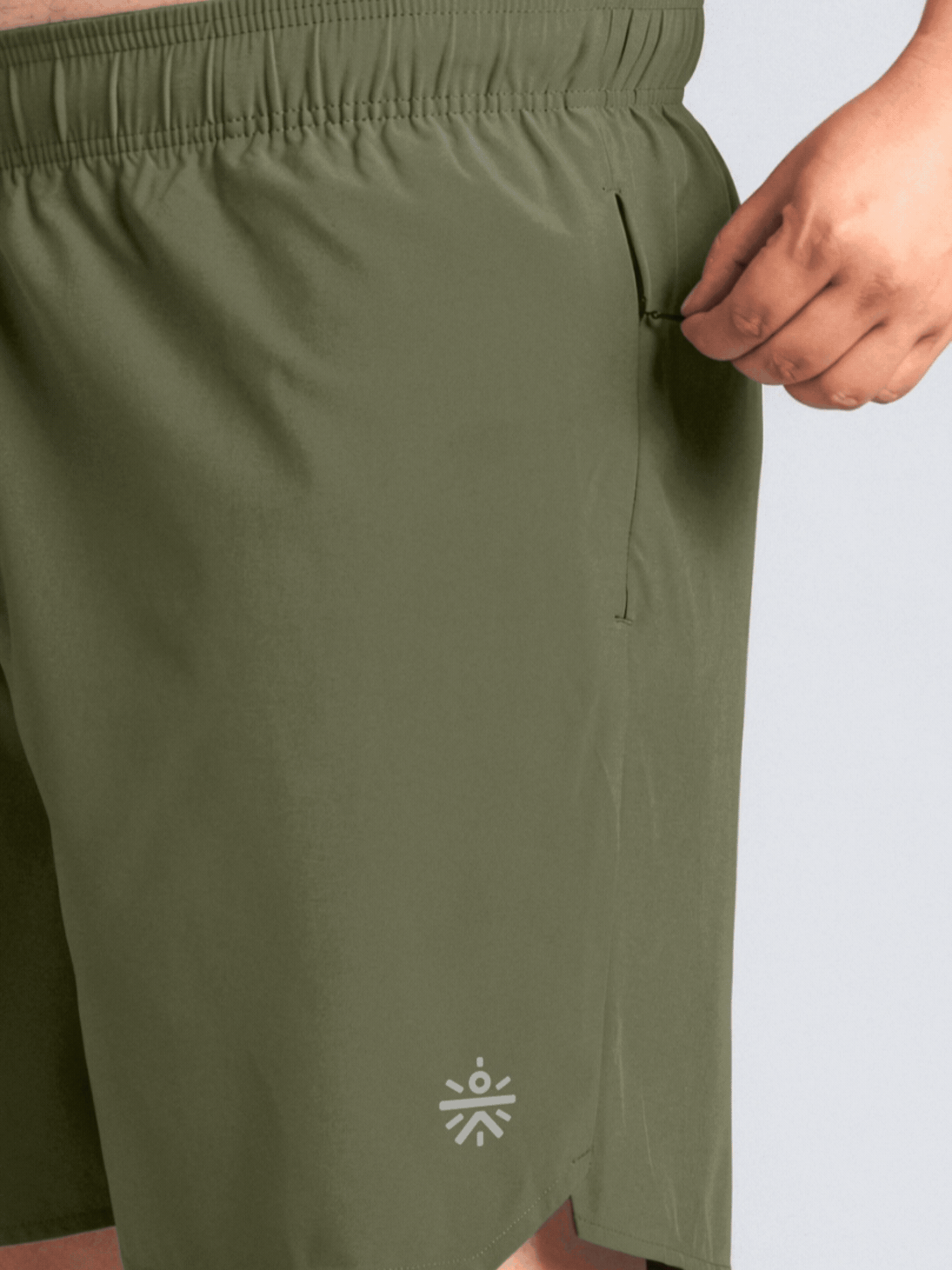 Men's Olive Runner's Essential Plus Size Shorts