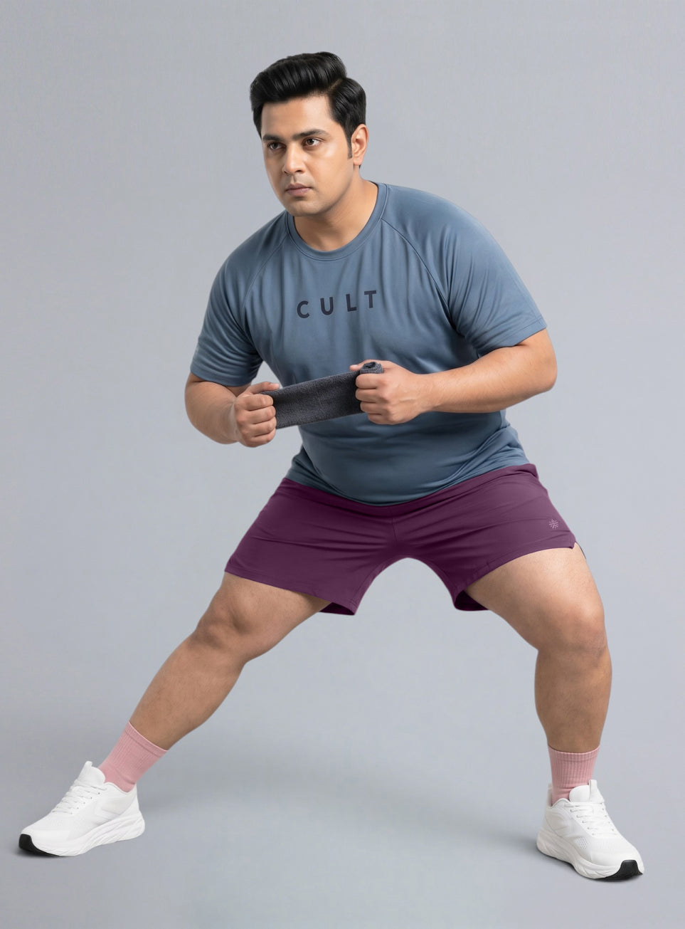Men's Maroon Runner's Essential Plus Size Shorts