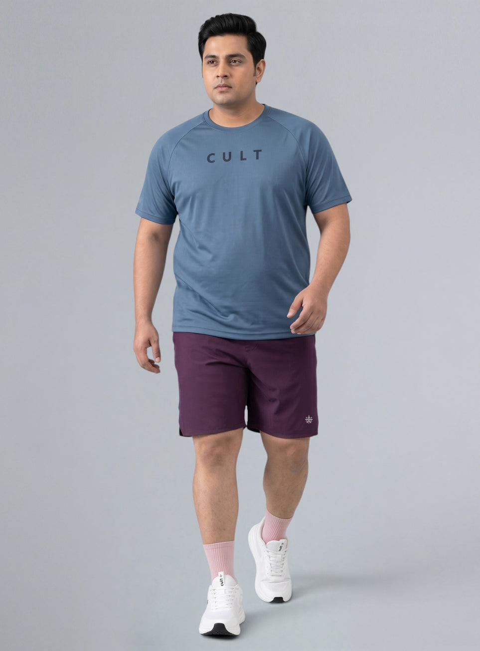 Men's Maroon Runner's Essential Plus Size Shorts