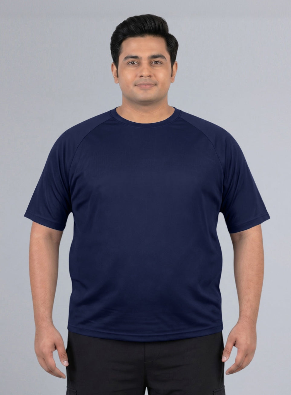 Men's Navy Ultimate Running Plus Size Regular Fit T-shirt