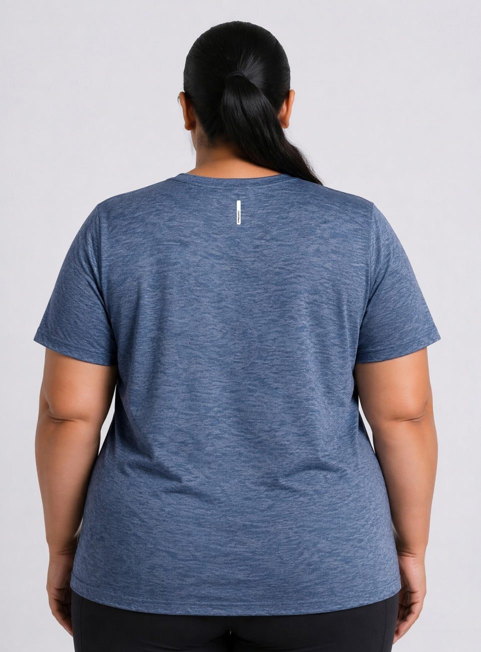 Women's Navy V neck Training Plus Size Comfortech T-shirt
