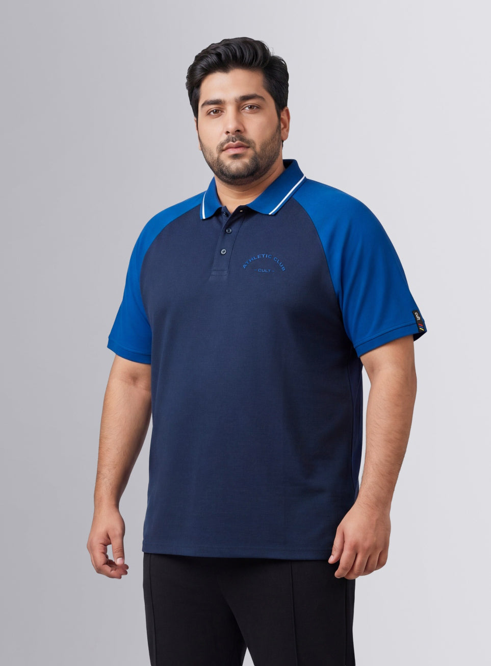 Men's Navy Athletic Club Plus Size Polo T-shirt