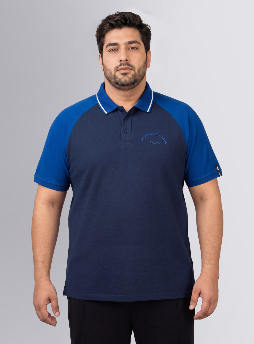 Men's Navy Athletic Club Plus Size Polo T-shirt