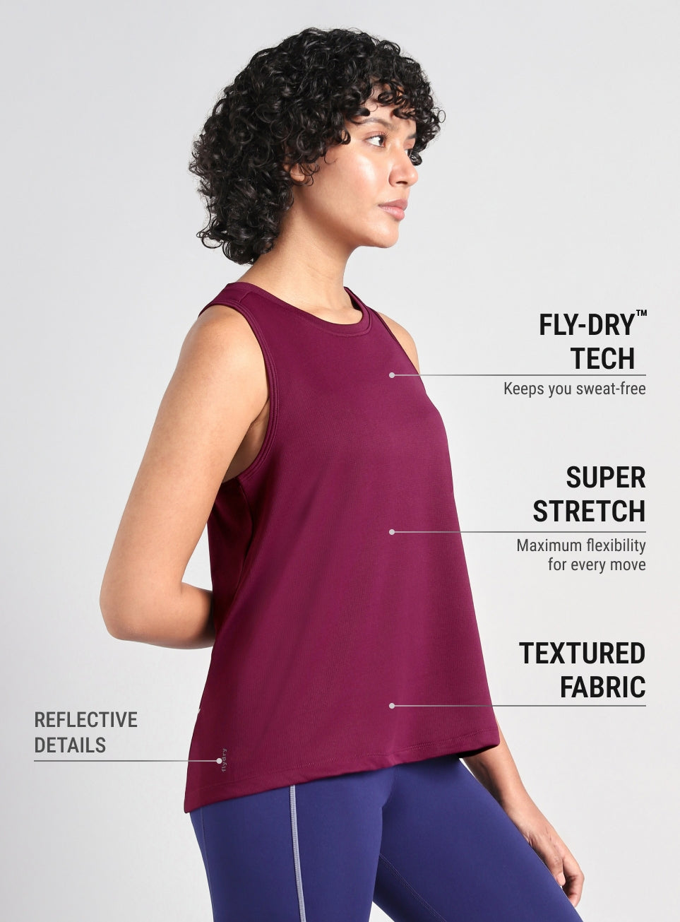 Women's Maroon after Dark Running Tank