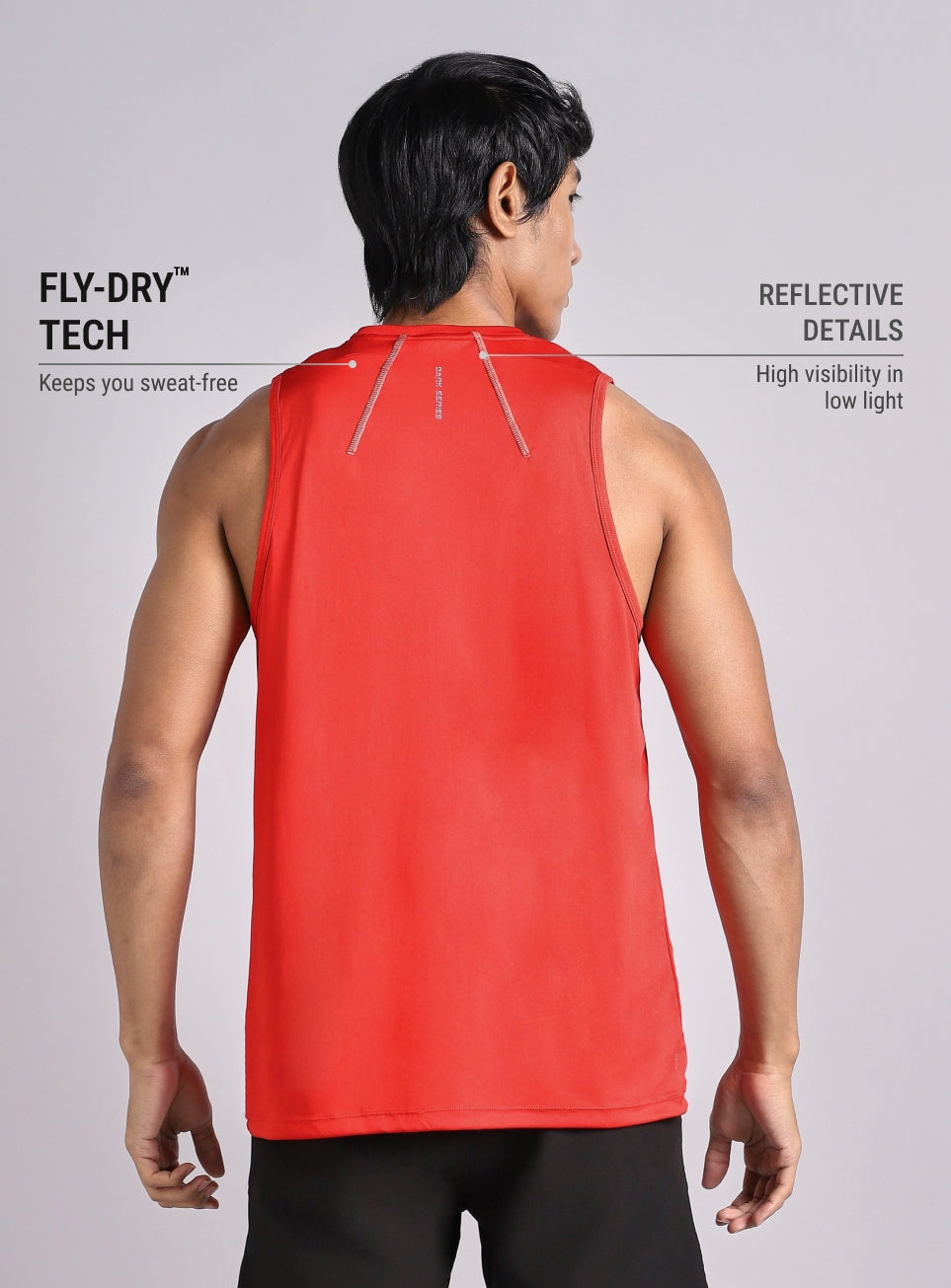 Men's Red Dark Series Running Tank