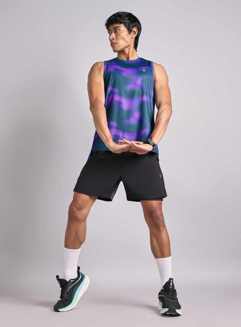 Men's Halo Print Night Run Tank