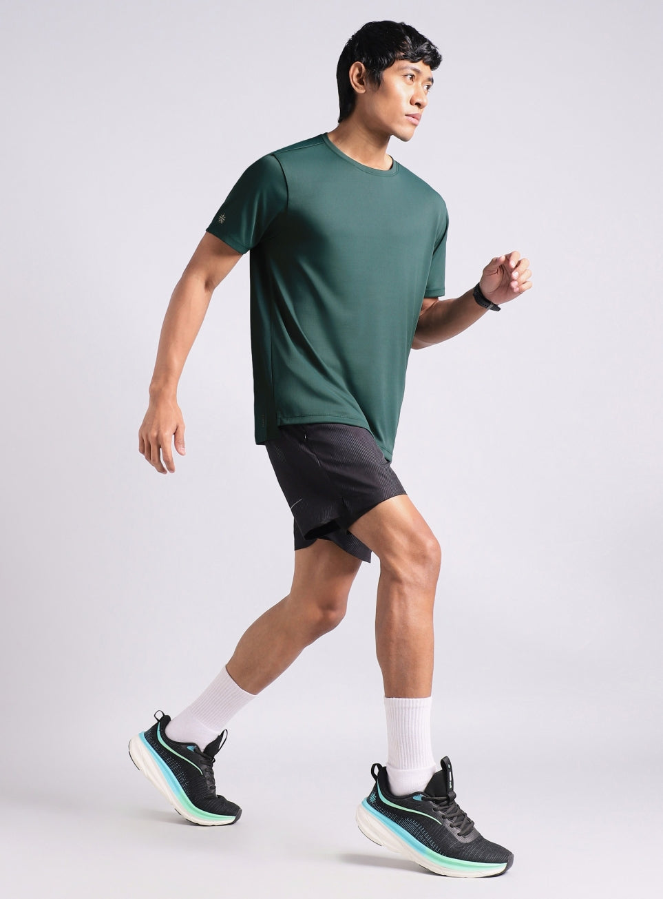 Men's Dark Green After Dark Running T-shirt