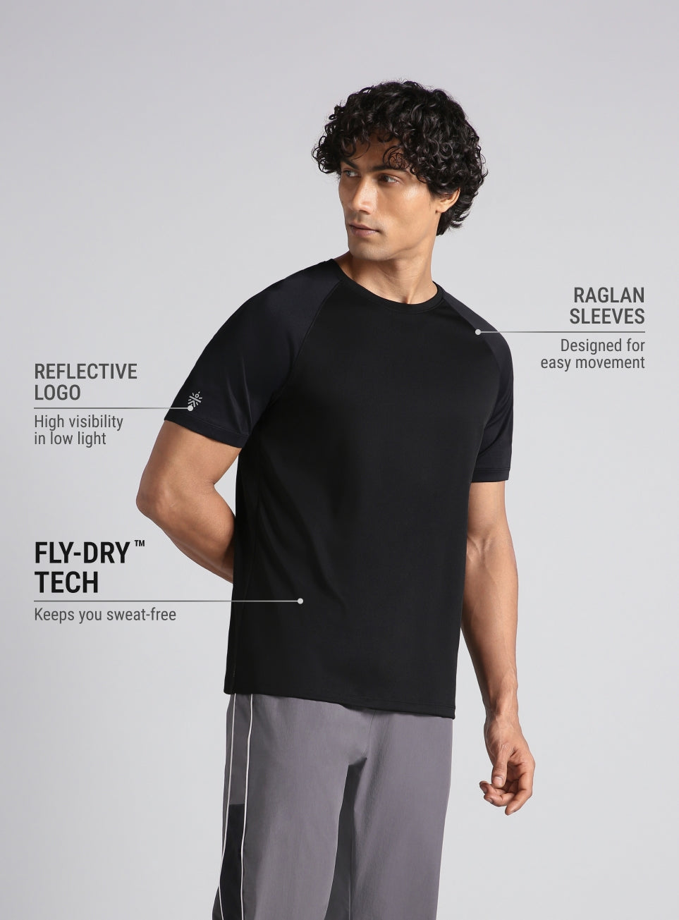 Men's Black Night Jogger's T-shirt