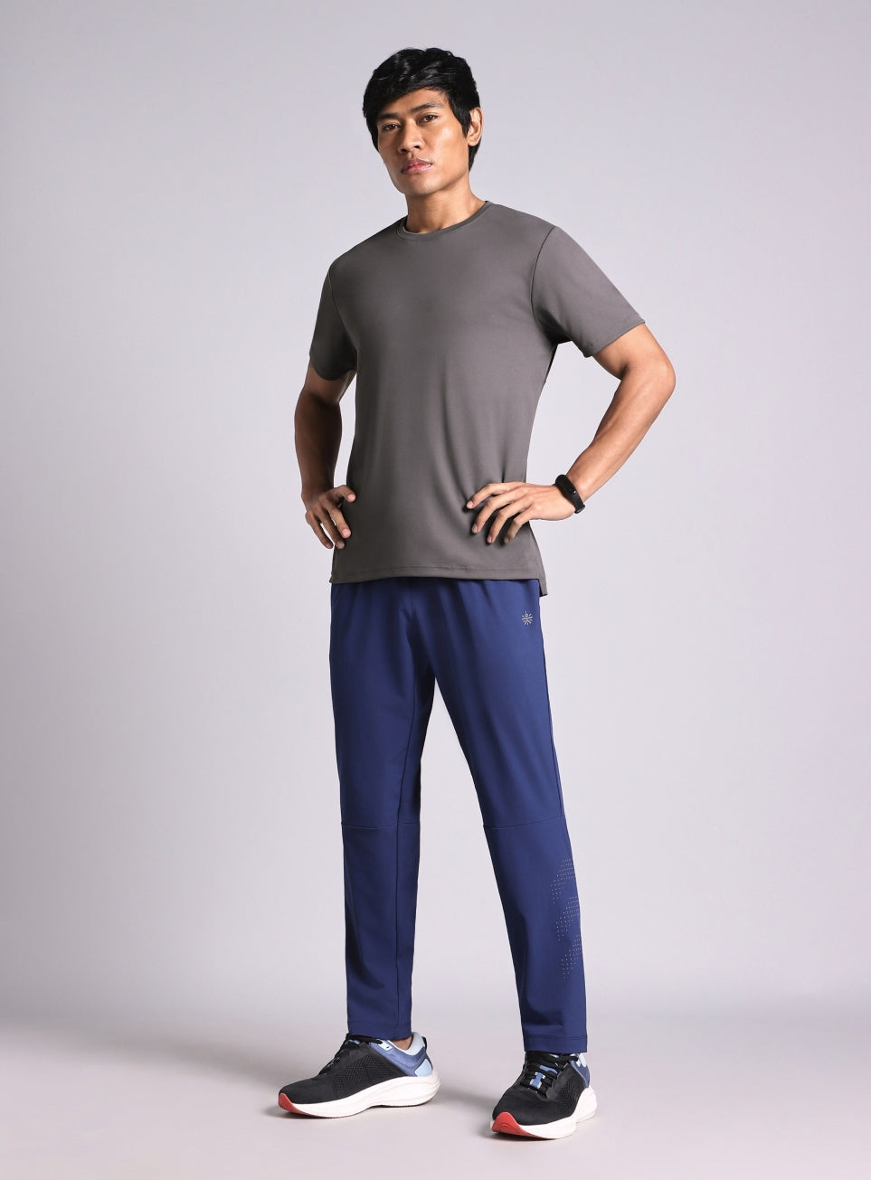 Men's Dark Grey Night escape Running T-shirt